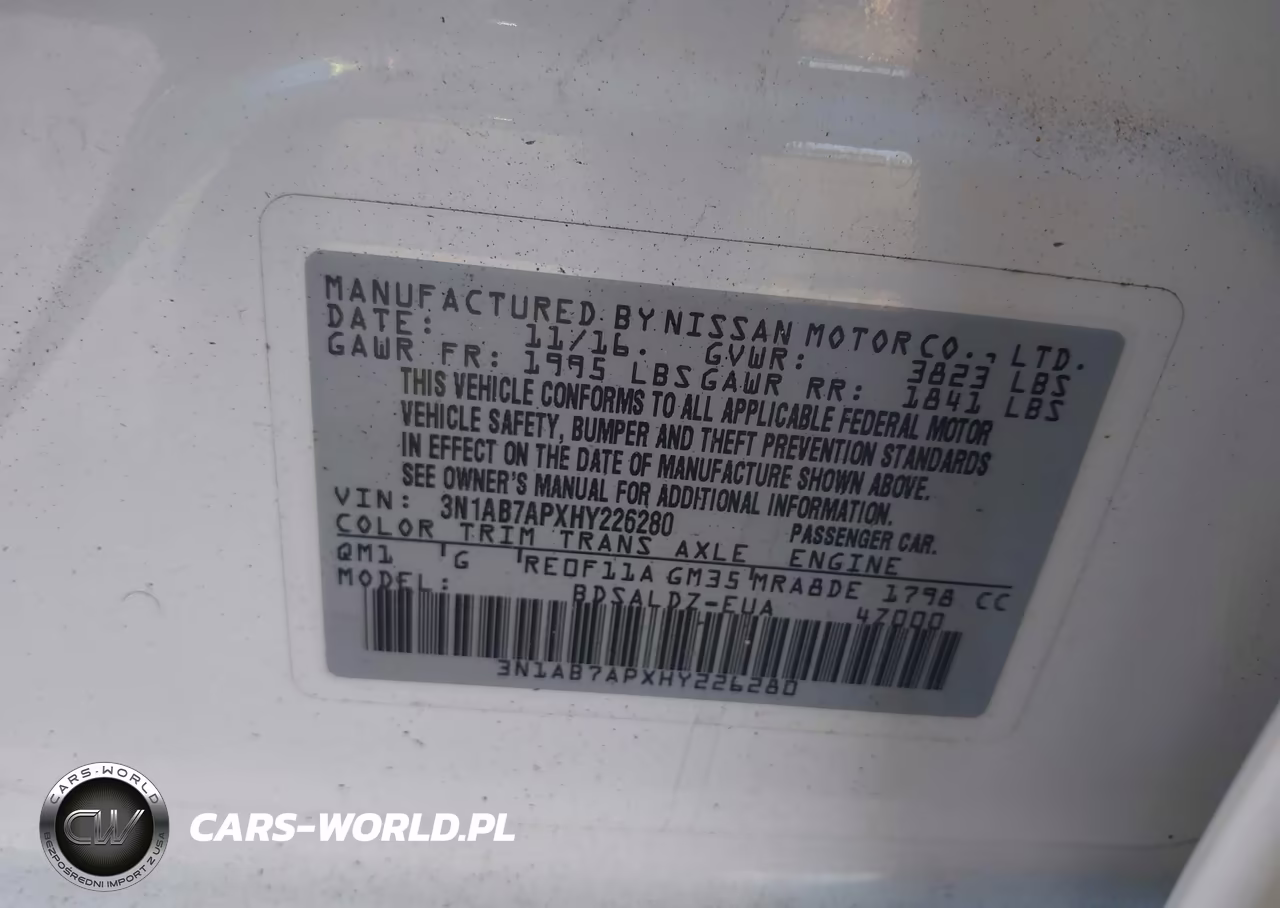 2017 Nissan Sentra Sv VIN:3N1AB7APXHY226280 - 9