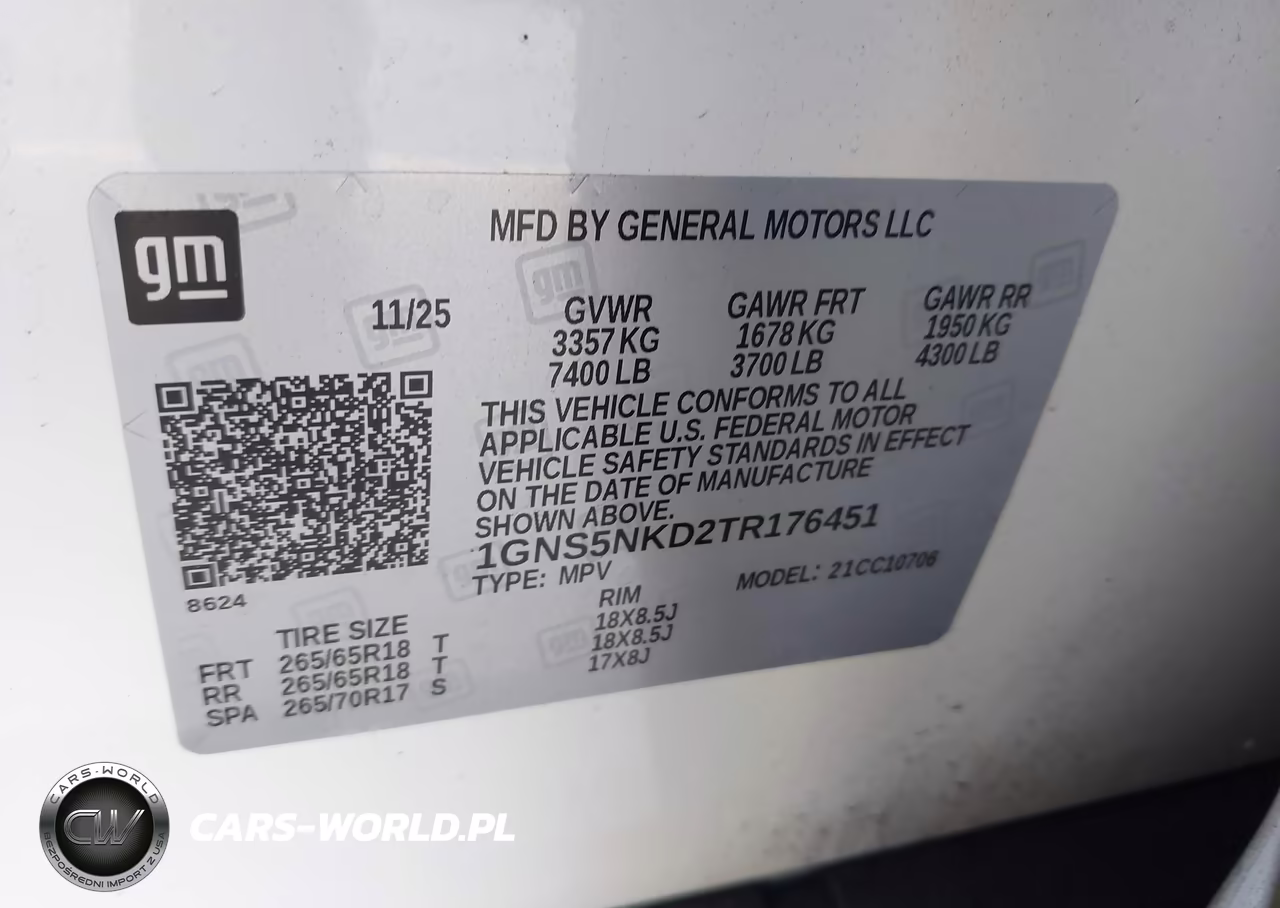 2026 Chevrolet Tahoe Lt VIN:1GNS5NKD2TR176451 - 9
