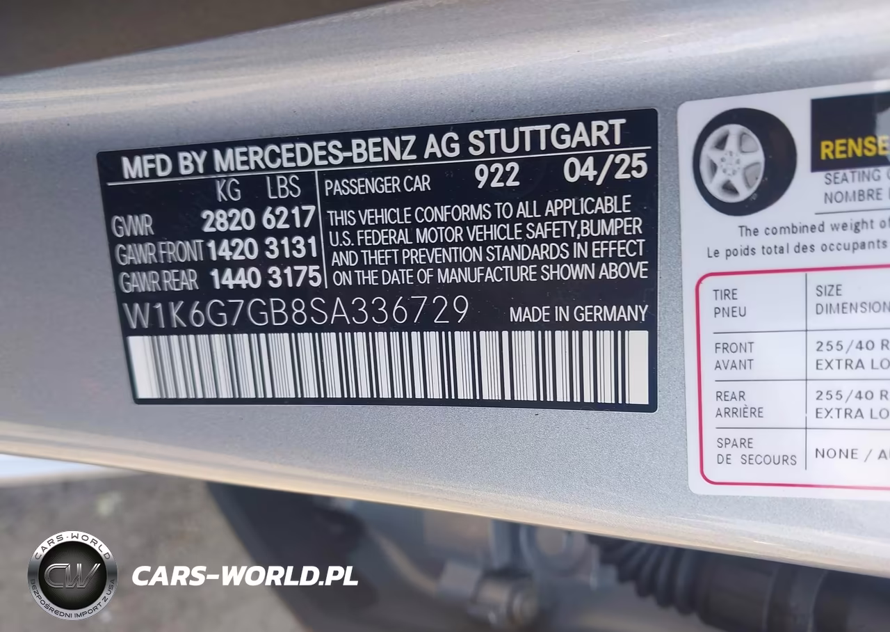 2025 Mercedes-Benz S 580 4Matic VIN:W1K6G7GB8SA336729 - 9