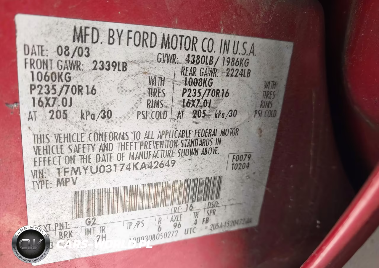 2004 Ford Escape Xlt VIN:1FMYU03174KA42649 - 9