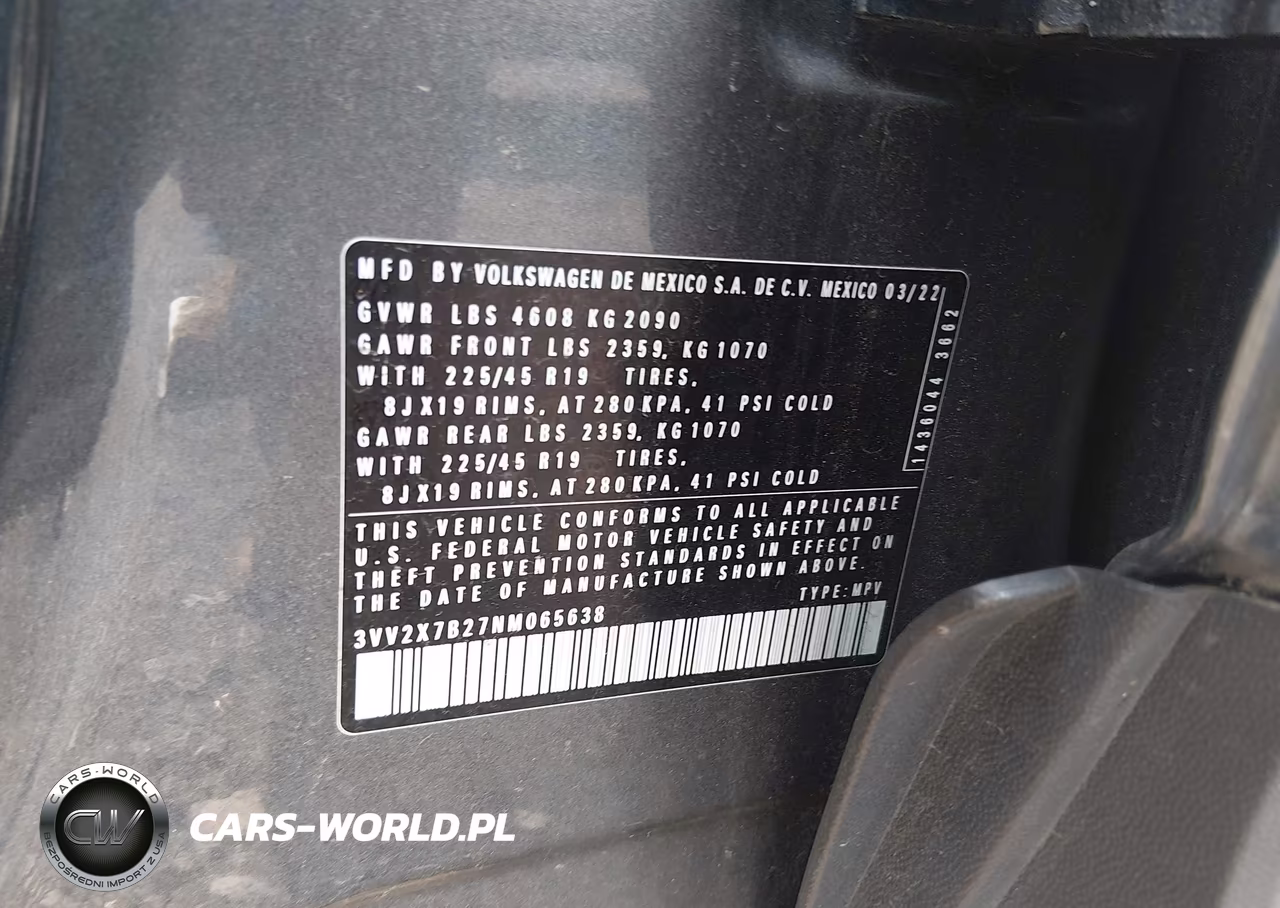 2022 Volkswagen Taos 1.5T Sel VIN:3VV2X7B27NM065638 - 9