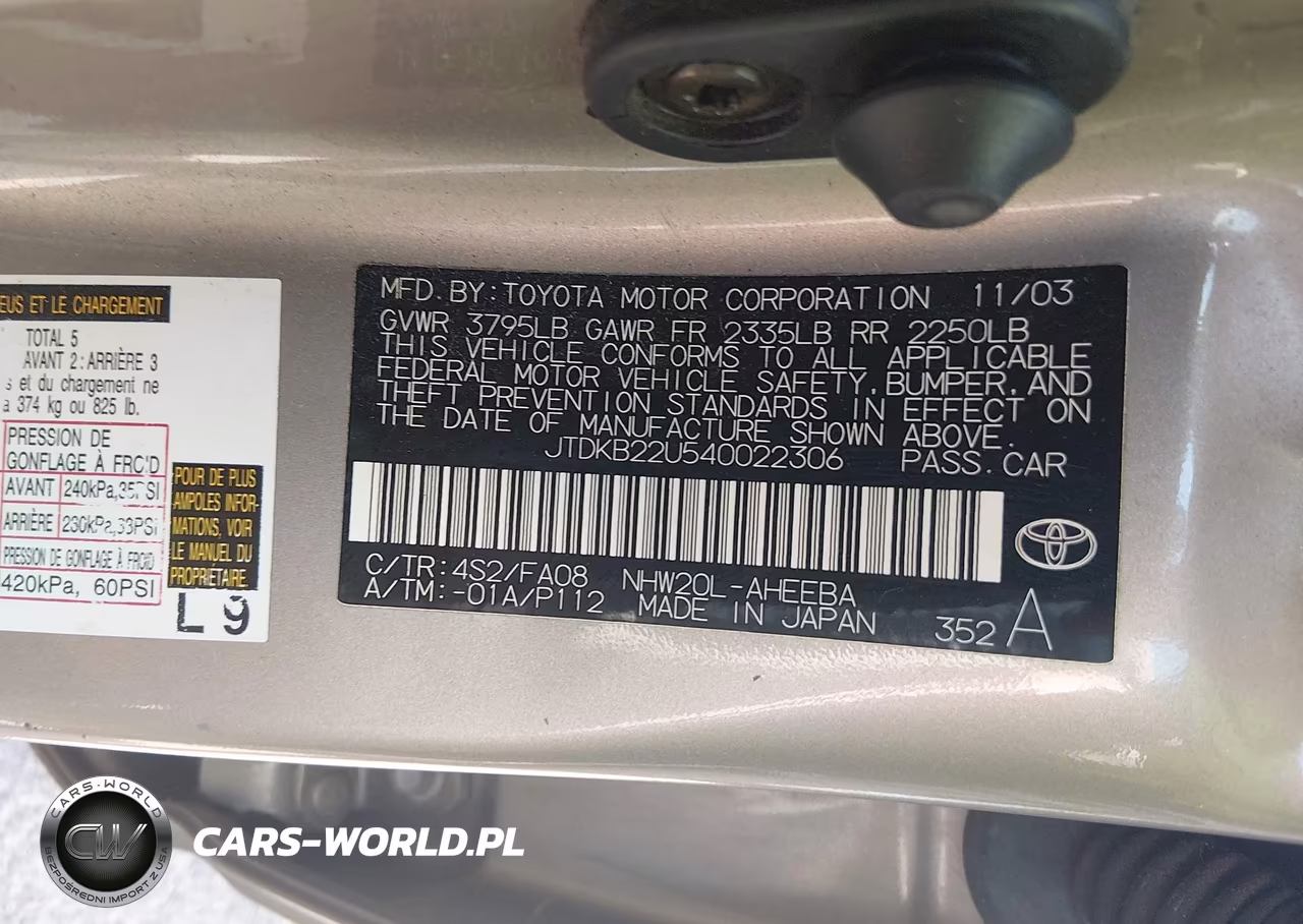 2004 Toyota Prius VIN:JTDKB22U540022306 - 9