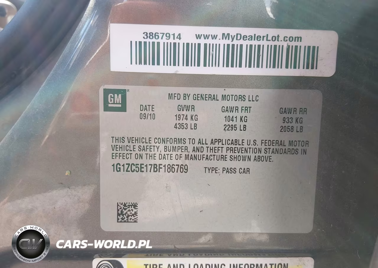 2011 Chevrolet Malibu 1Lt VIN:1G1ZC5E17BF186769 - 9