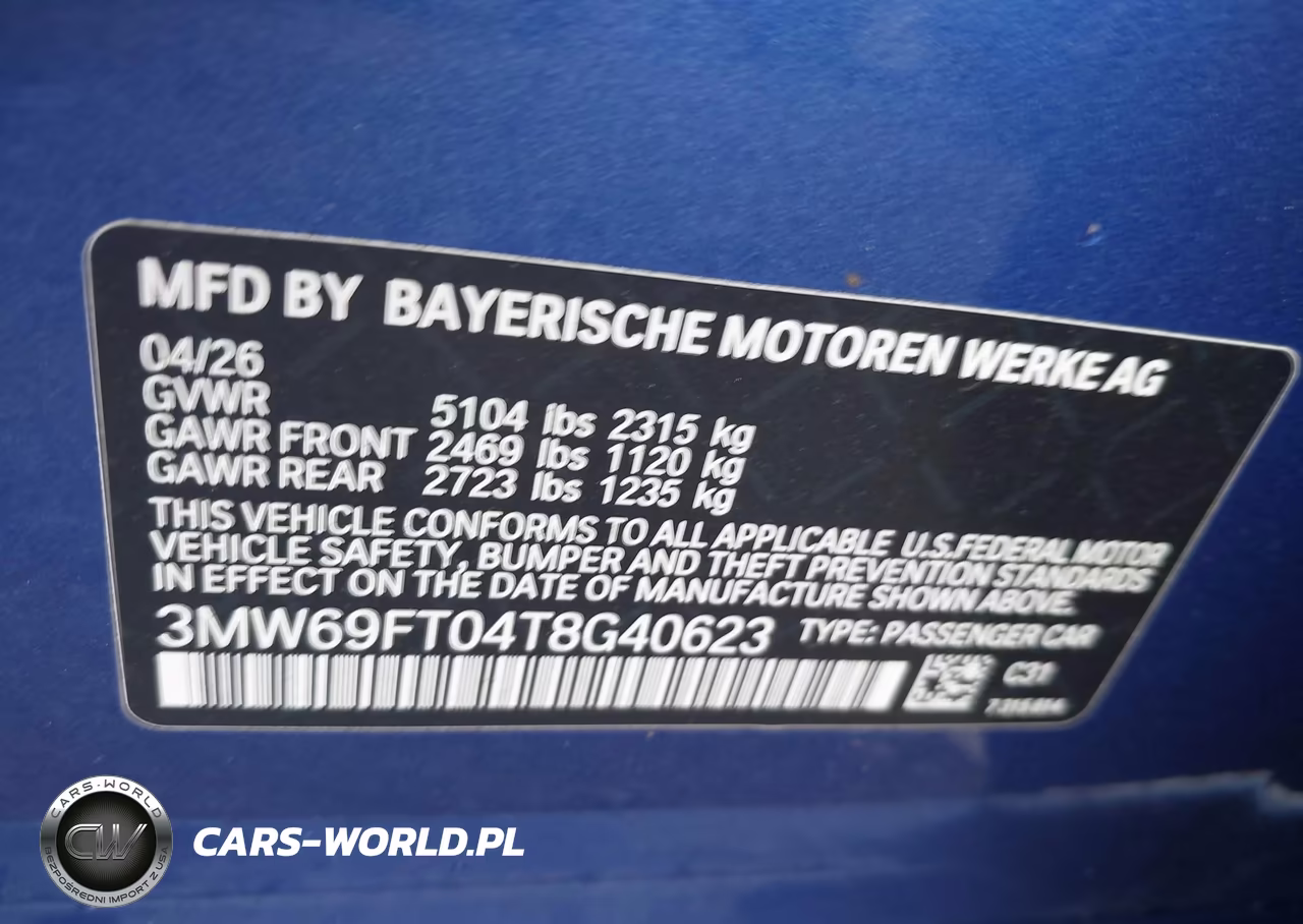 2026 BMW M340I xDrive Na VIN:3MW69FT04T8G40623 - 9