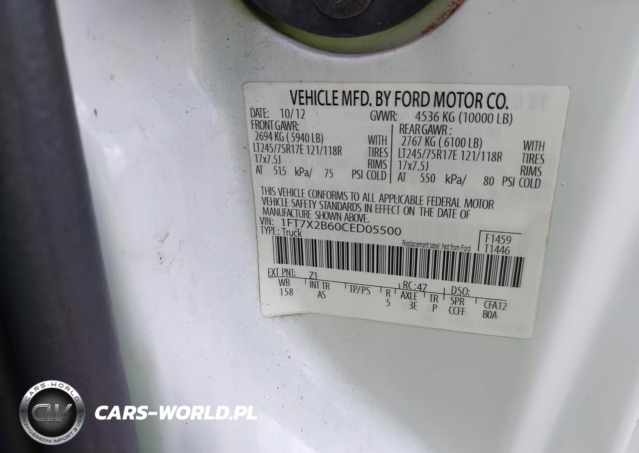 2012 Ford F-250 Xl VIN:1FT7X2B60CED05500 - 9