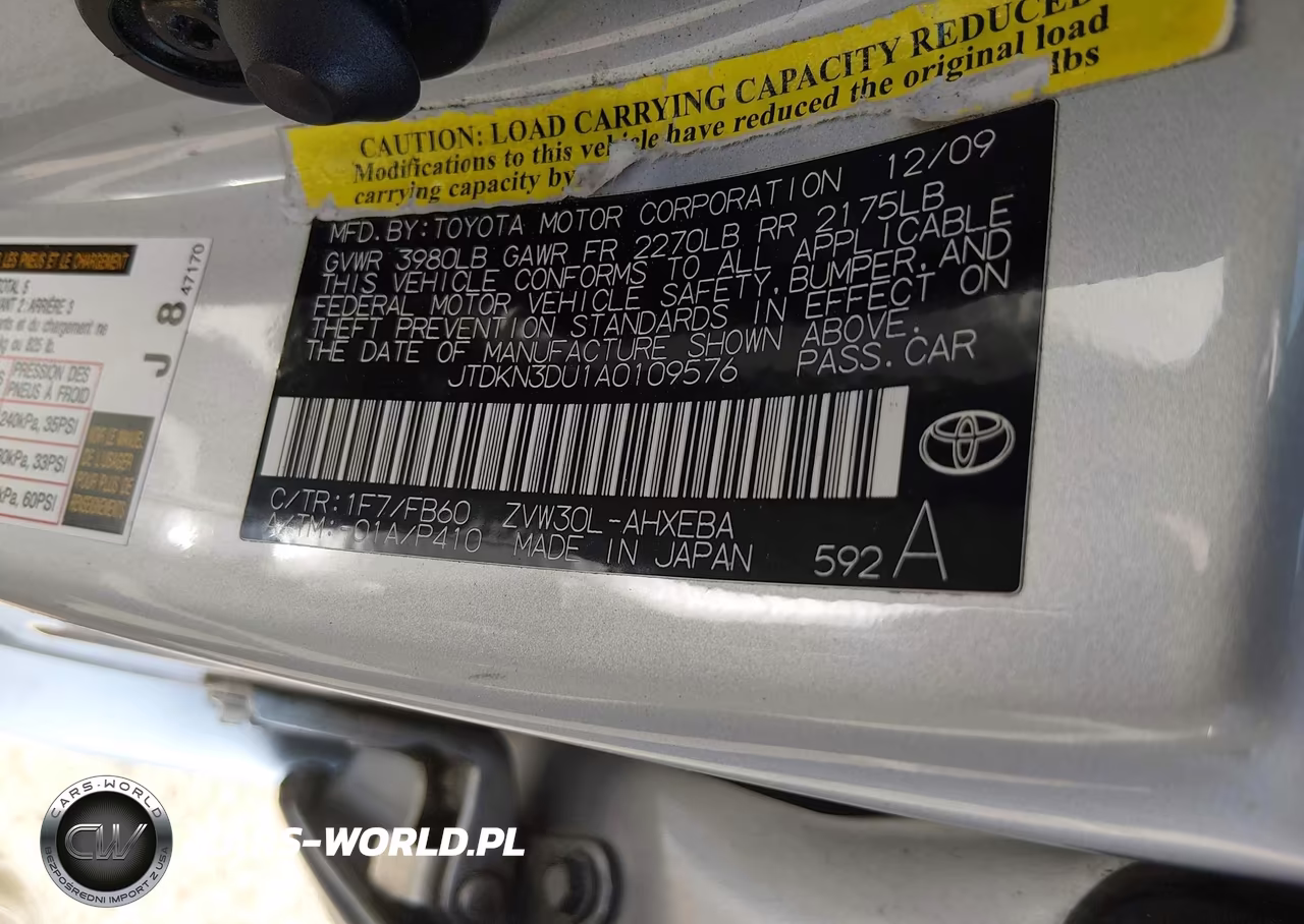 2010 Toyota Prius Iii VIN:JTDKN3DU1A0109576 - 9