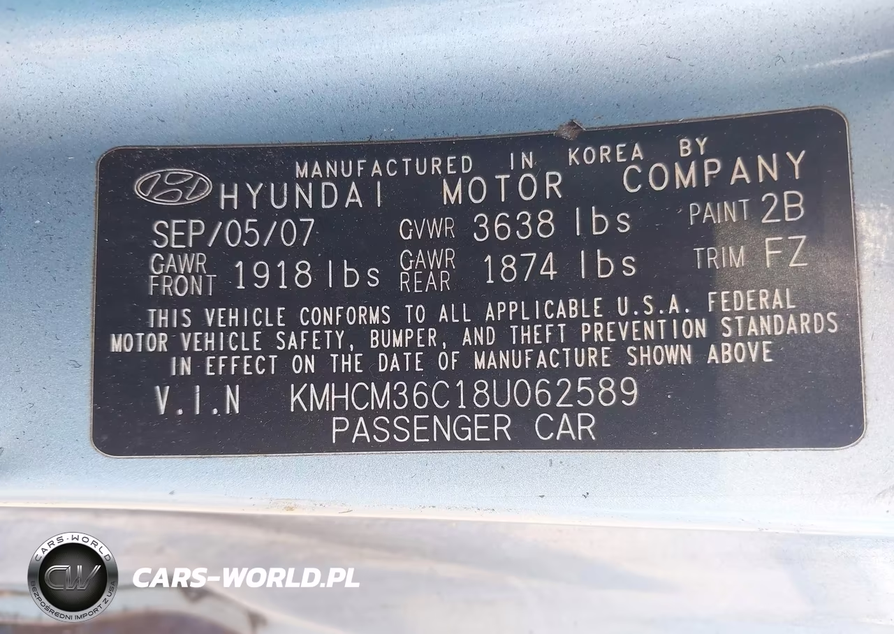 2008 Hyundai Accent Gs VIN:KMHCM36C18U062589 - 9