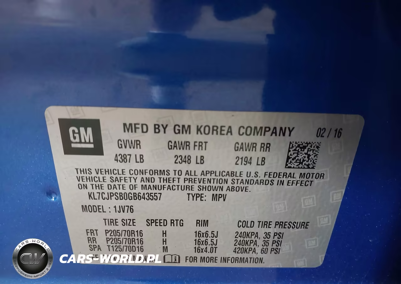 2016 Chevrolet Trax Lt VIN:KL7CJPSB0GB643557 - 9