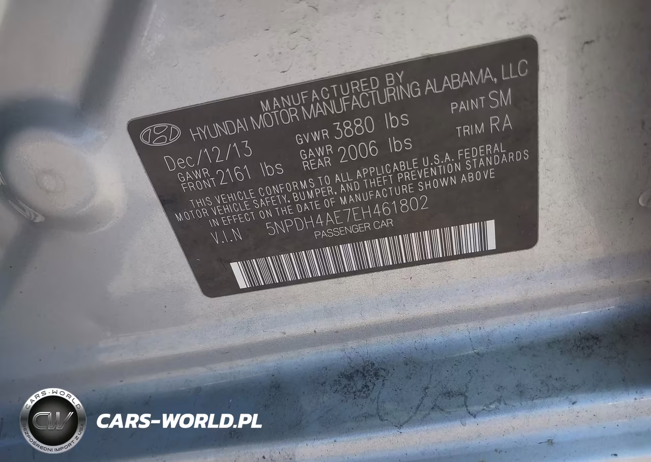 2014 Hyundai Elantra Se VIN:5NPDH4AE7EH461802 - 9