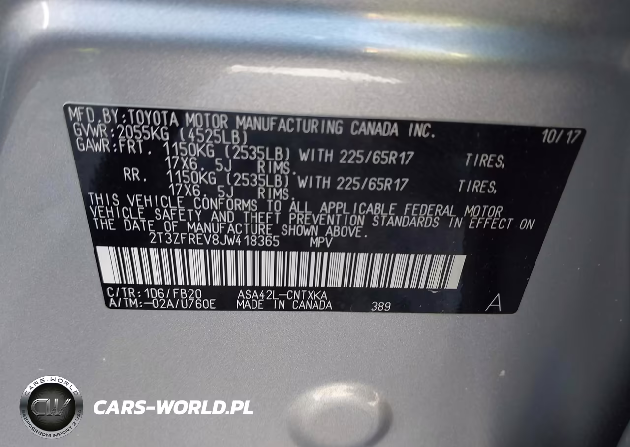 2018 Toyota Rav4 Le VIN:2T3ZFREV8JW418365 - 9