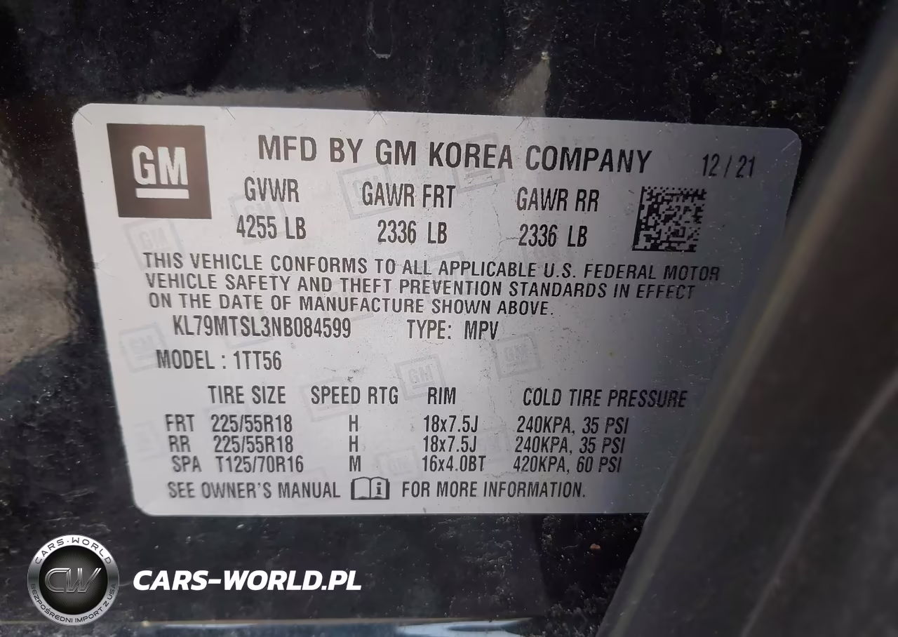 2022 Chevrolet Trailblazer Fwd Rs VIN:KL79MTSL3NB084599 - 9