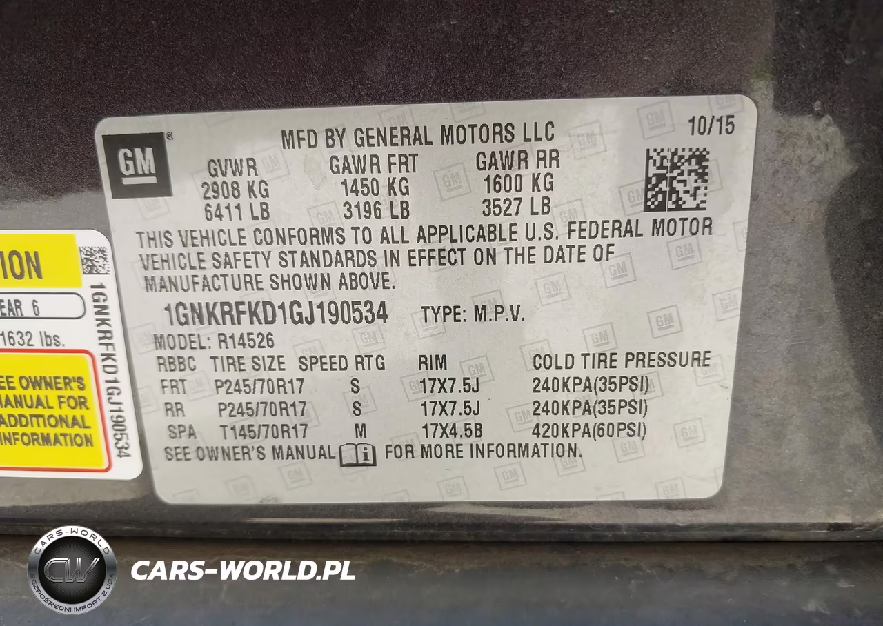 2016 Chevrolet Traverse Ls VIN:1GNKRFKD1GJ190534 - 9