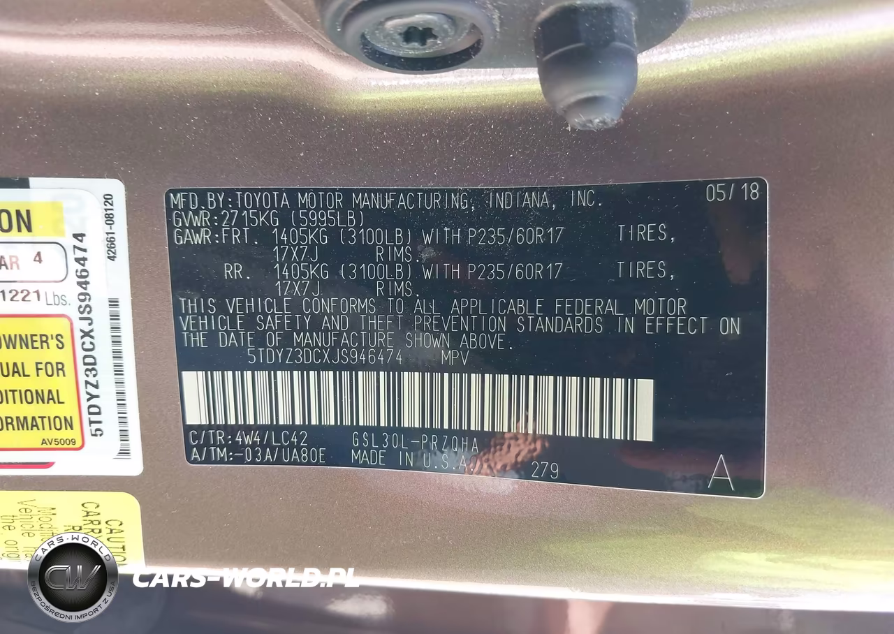 2018 Toyota Sienna Xle 8 Passenger VIN:5TDYZ3DCXJS946474 - 9