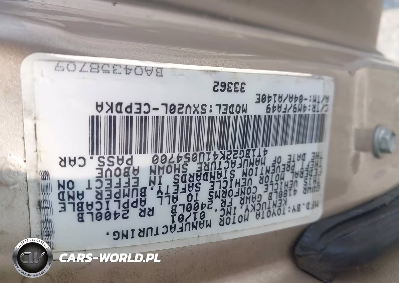 2001 Toyota Camry Ce VIN:4T1BG22K41U054700 - 9