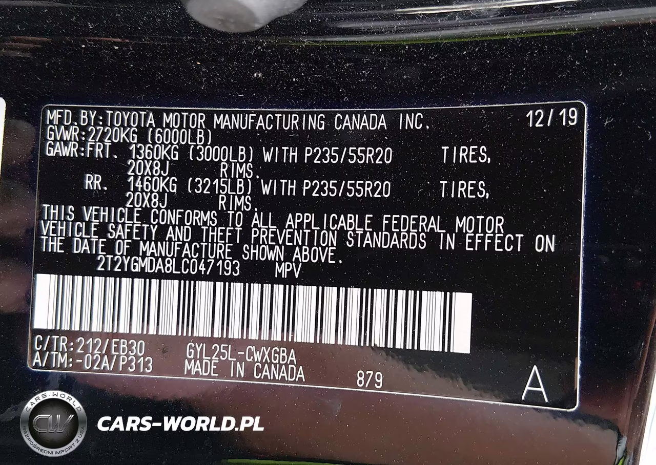 2020 Lexus Rx 450H F Sport Performance VIN:2T2YGMDA8LC047193 - 9