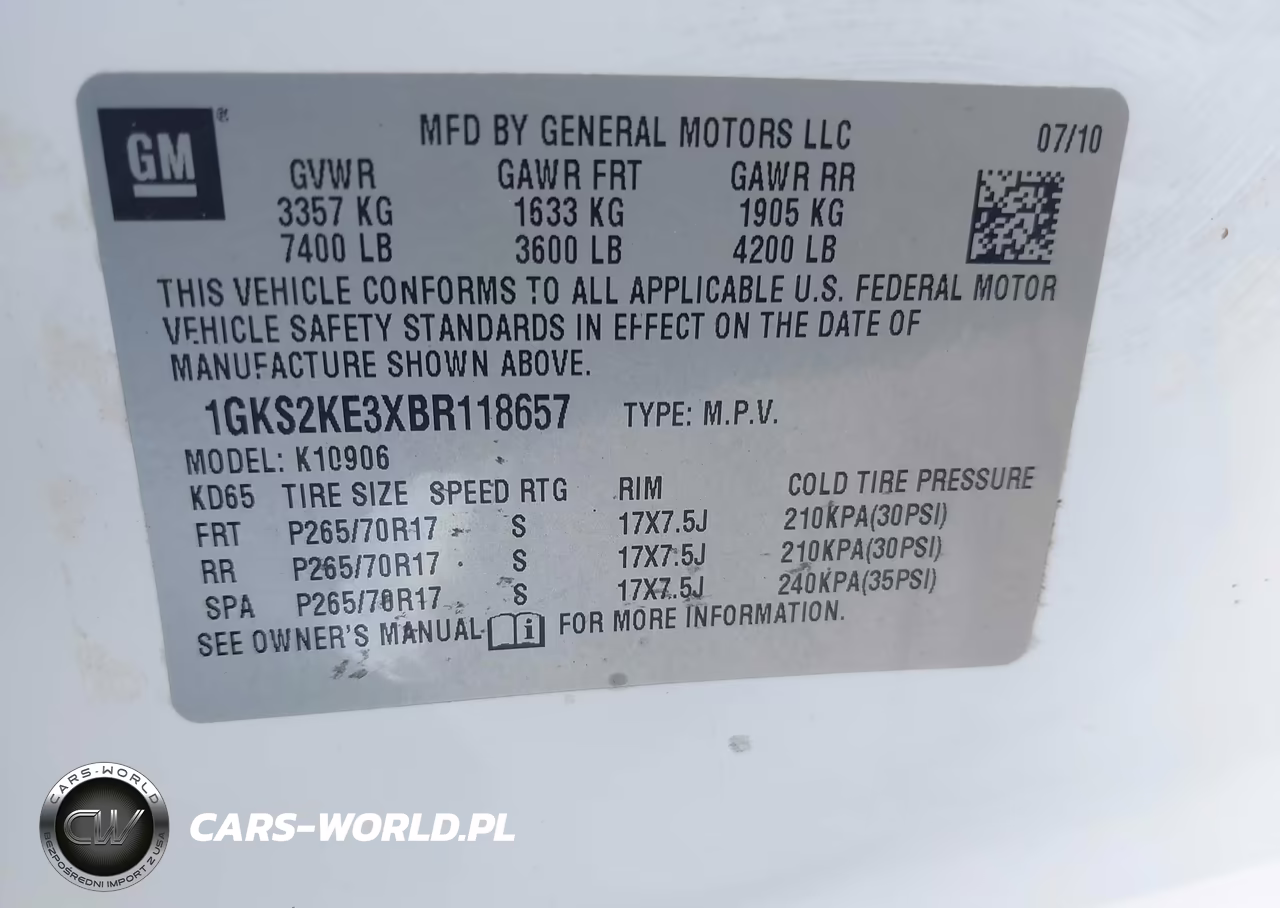 2011 GMC Yukon Xl 1500 Slt VIN:1GKS2KE3XBR118657 - 9