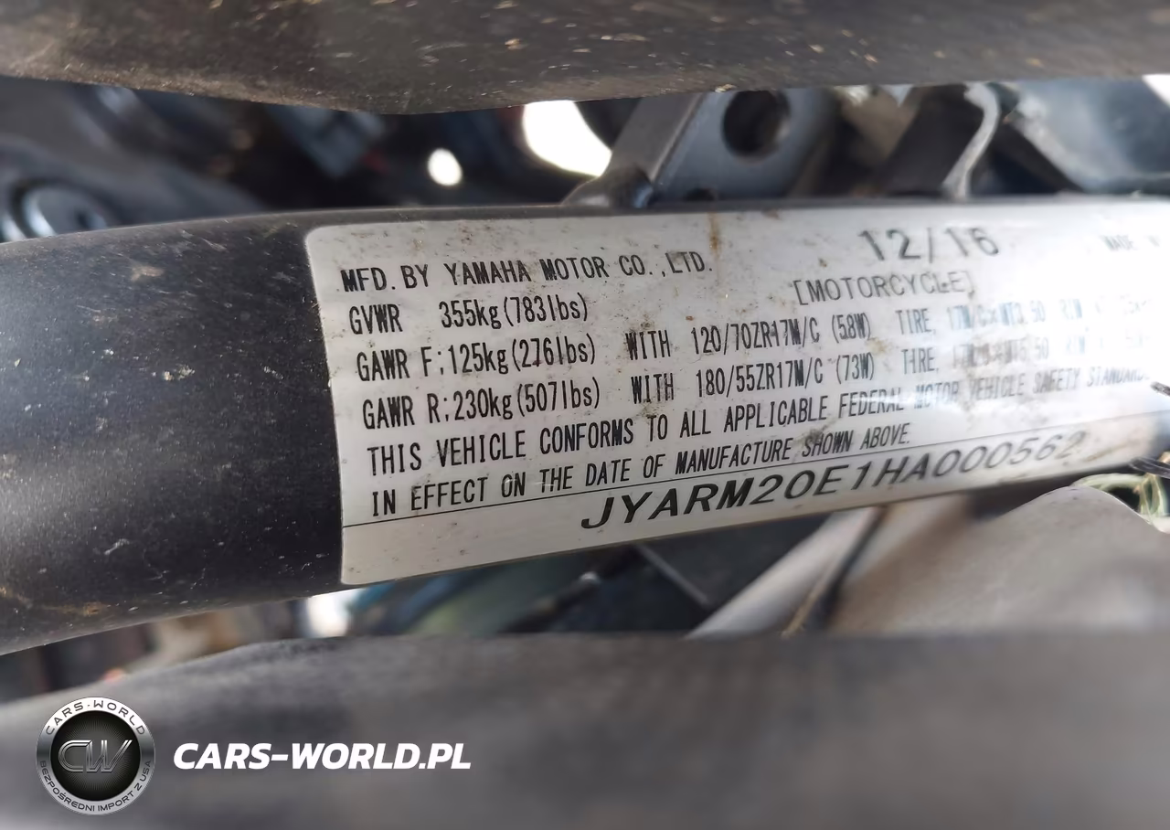 2017 Yamaha Fz07A VIN:JYARM20E1HA000562 - 10
