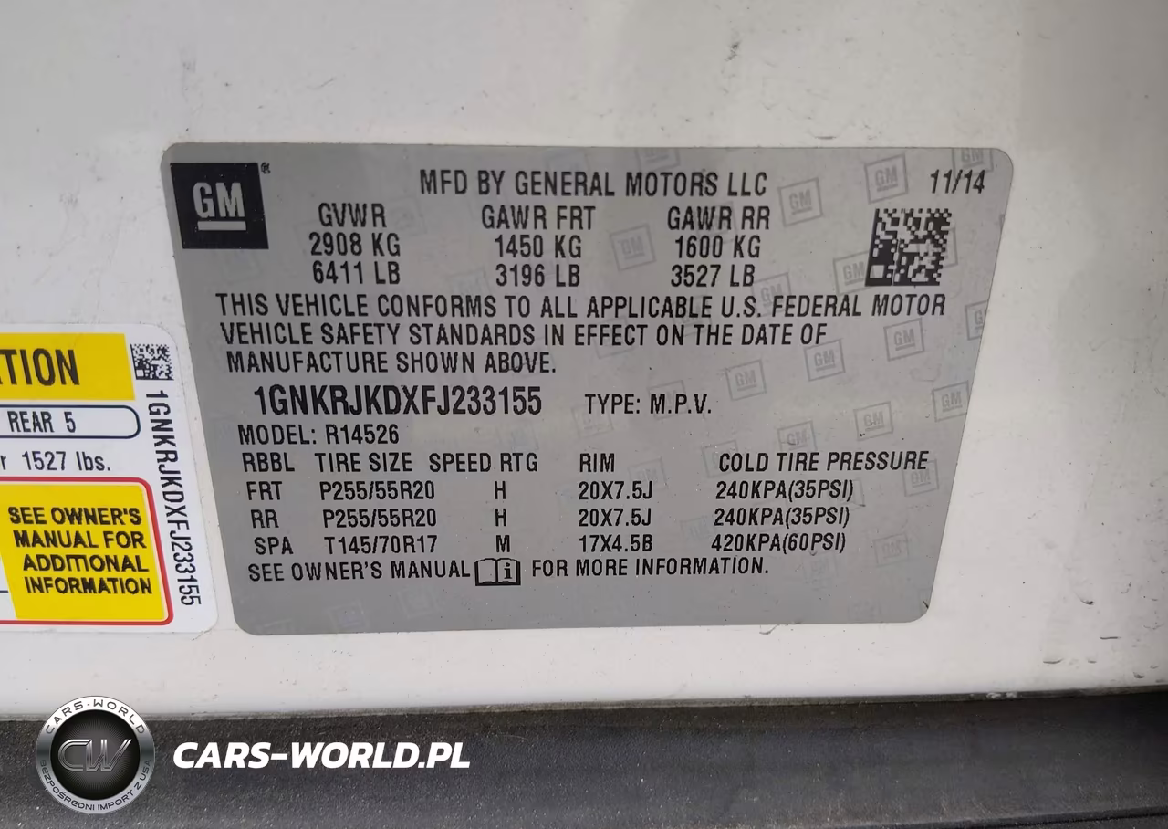 2015 Chevrolet Traverse Ltz VIN:1GNKRJKDXFJ233155 - 9
