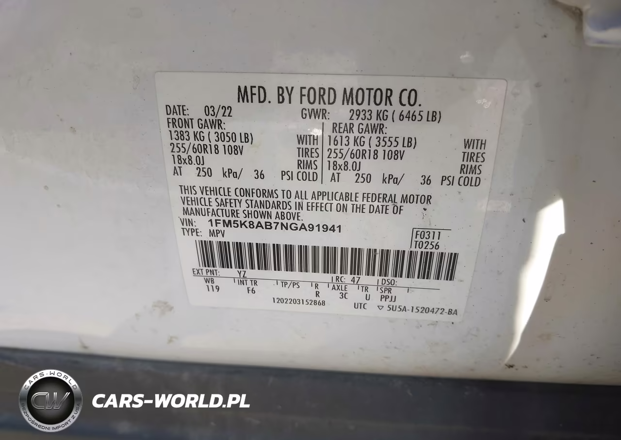 2022 Ford Police Interceptor Utility VIN:1FM5K8AB7NGA91941 - 18