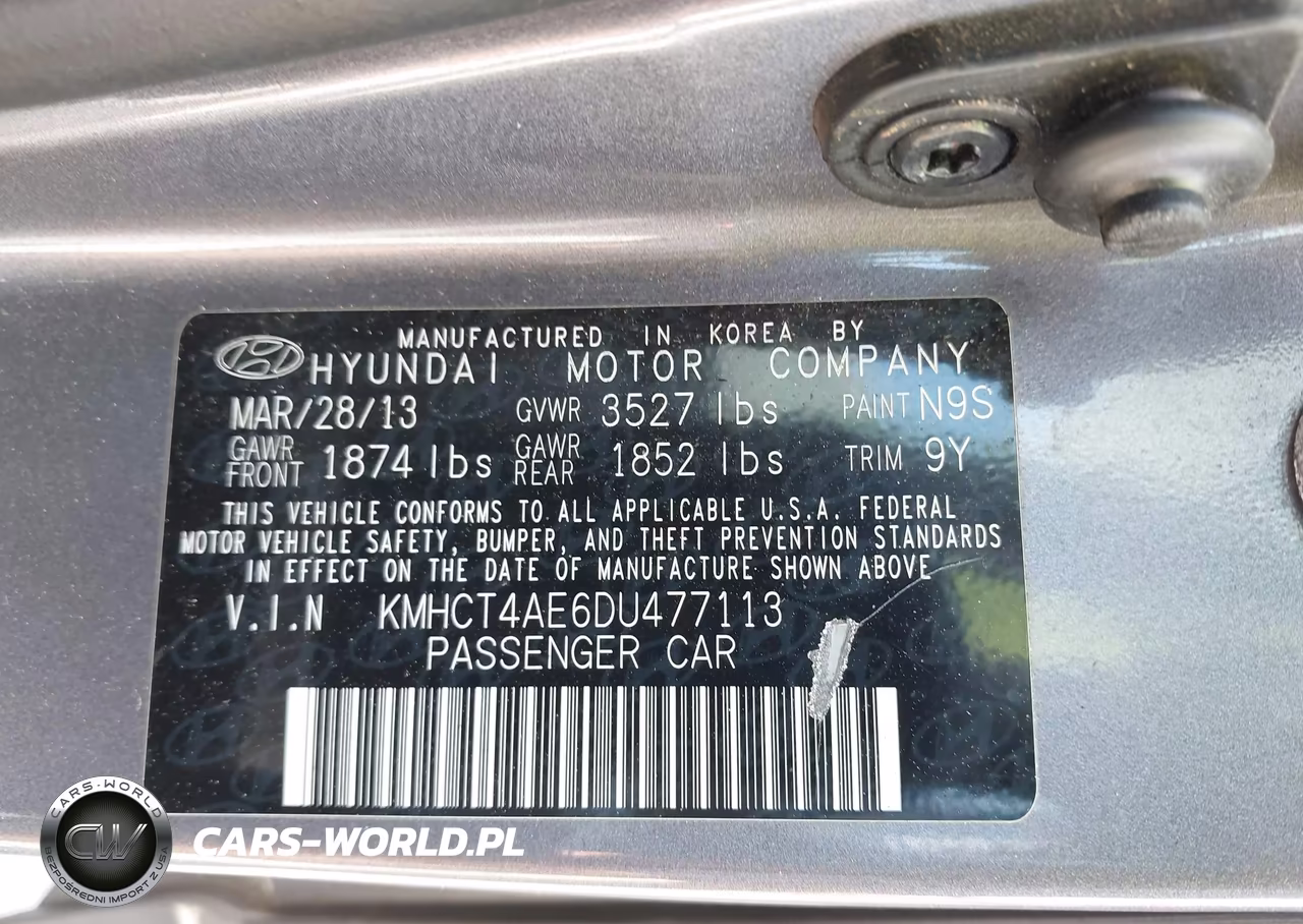2013 Hyundai Accent Gls VIN:KMHCT4AE6DU477113 - 9