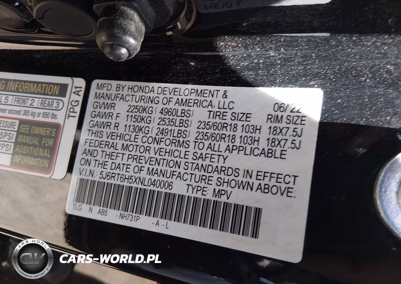 2022 Honda Cr-V Hybrid Ex VIN:5J6RT6H5XNL040006 - 9