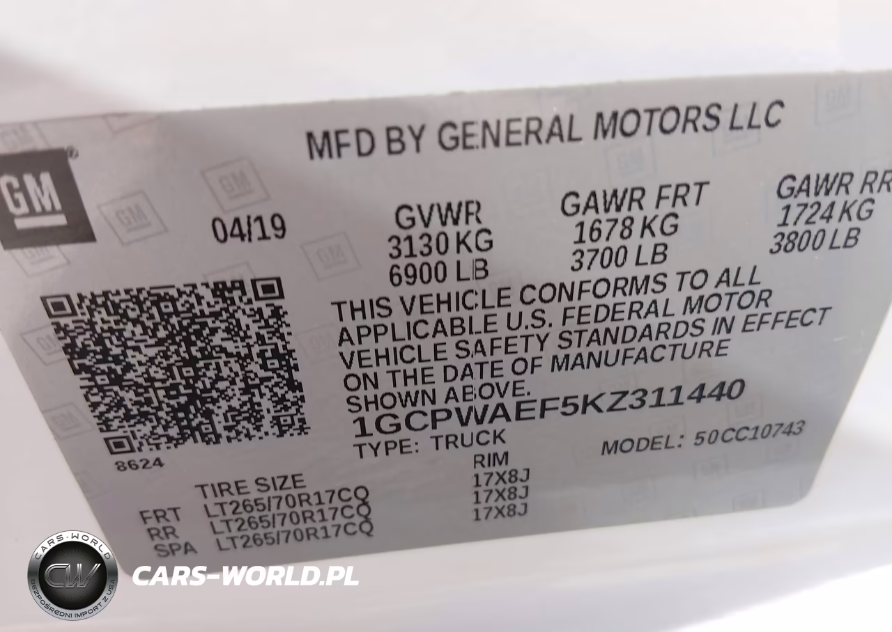 2019 Chevrolet Silverado 1500 Work Truck VIN:1GCPWAEF5KZ311440 - 9