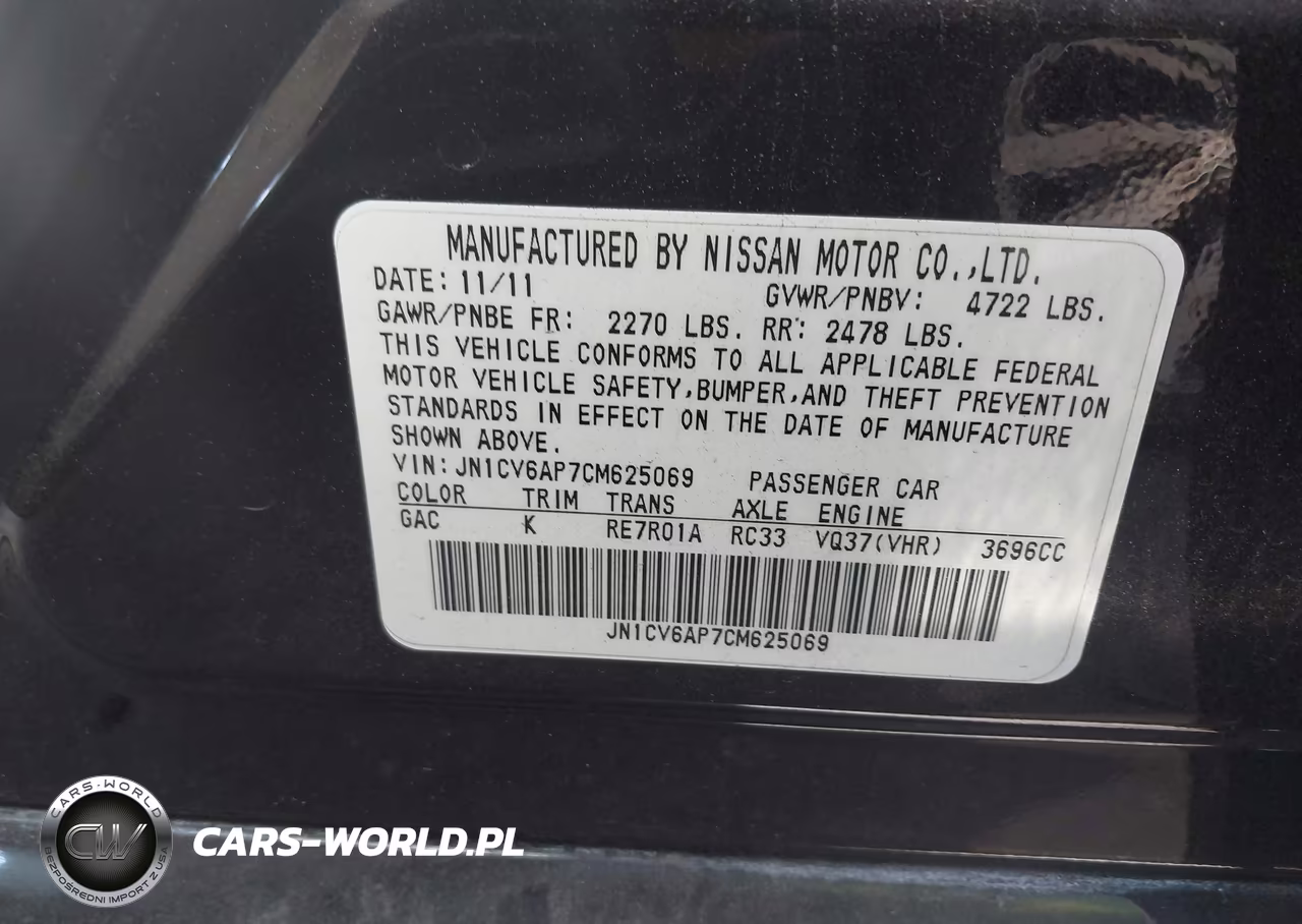 2012 Infiniti G37 Journey VIN:JN1CV6AP7CM625069 - 9