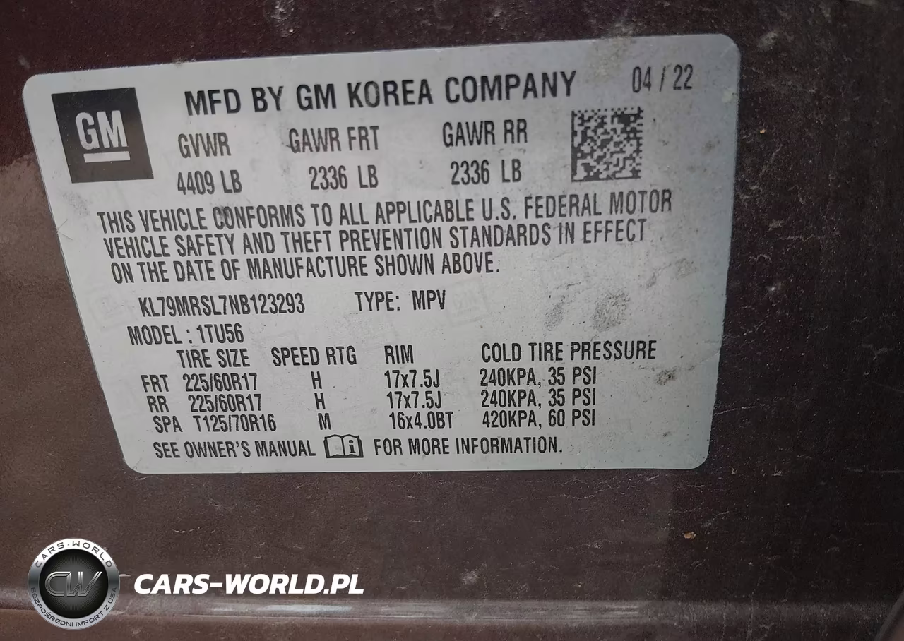 2022 Chevrolet Trailblazer Awd Lt VIN:KL79MRSL7NB123293 - 9