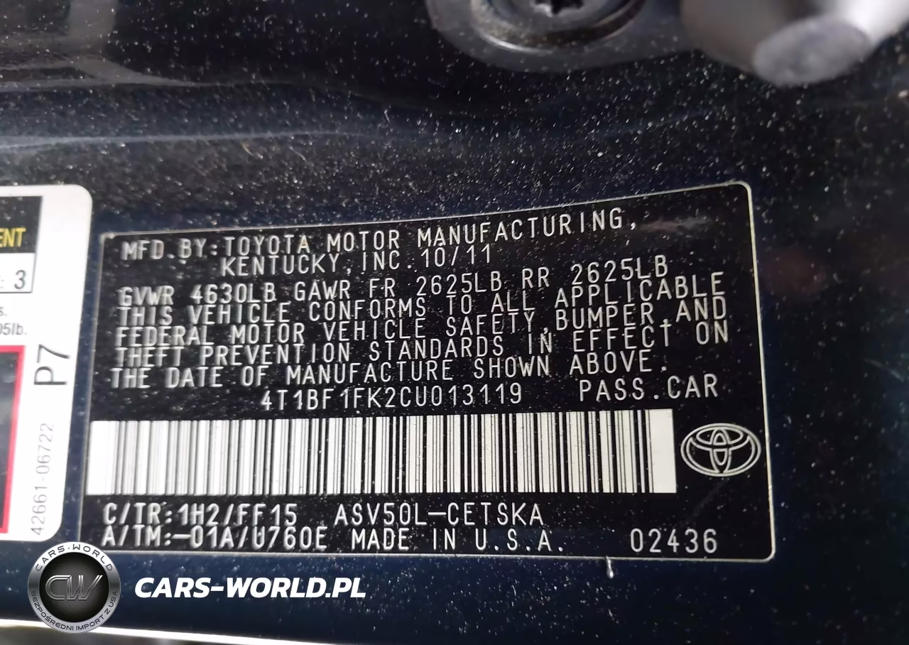 2012 Toyota Camry Se VIN:4T1BF1FK2CU013119 - 9