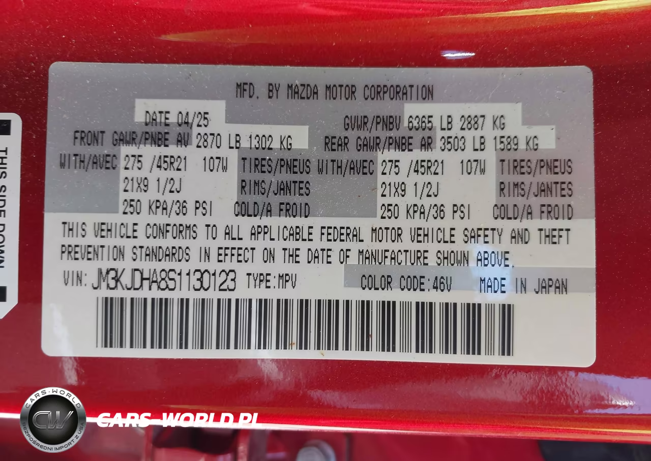2025 Mazda Cx-70 Phev Premium Package VIN:JM3KJDHA8S1130123 - 9