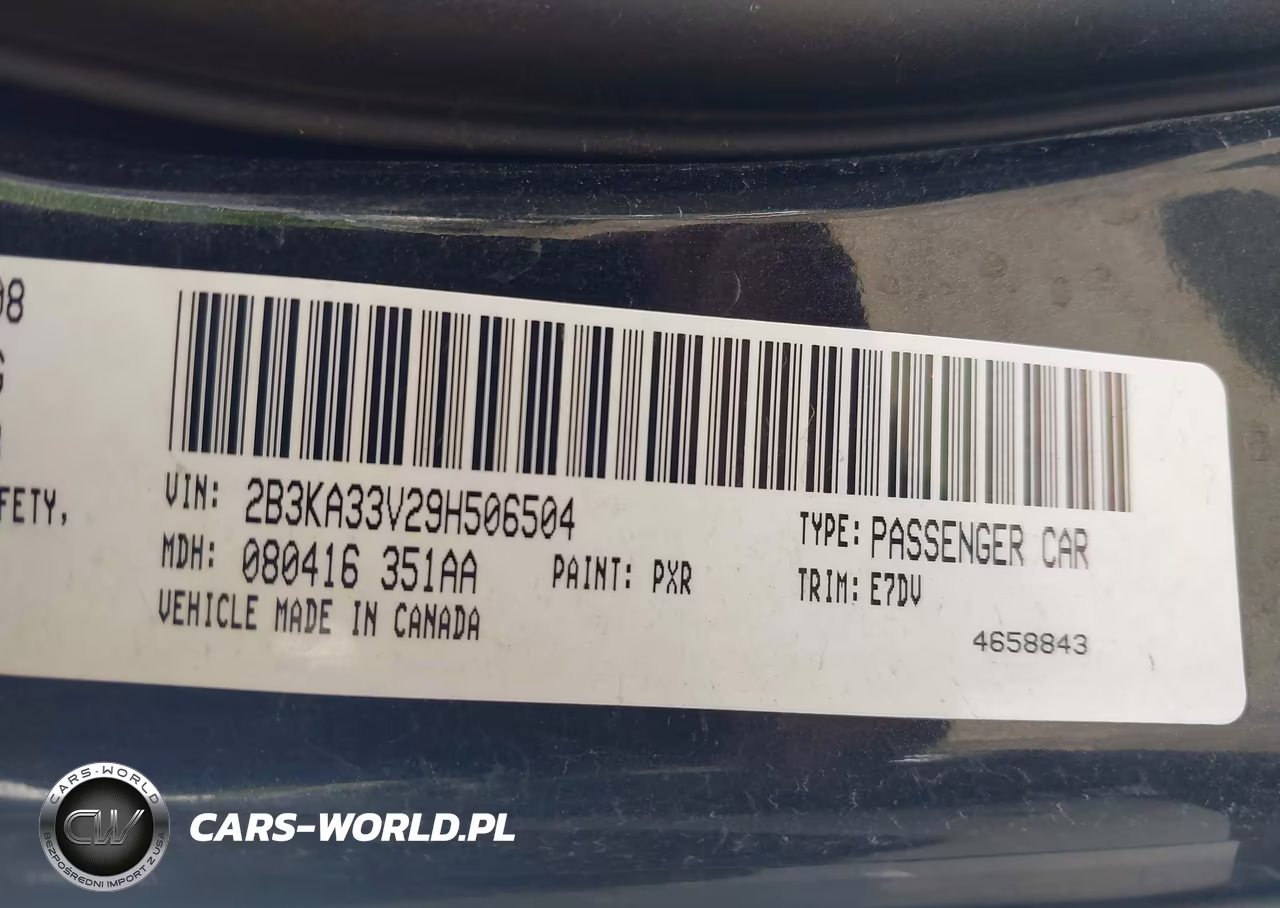 2009 Dodge Charger Sxt VIN:2B3KA33V29H506504 - 9