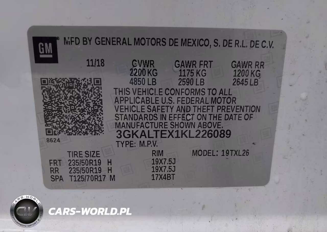 2019 GMC Terrain Sle VIN:3GKALTEX1KL226089 - 9