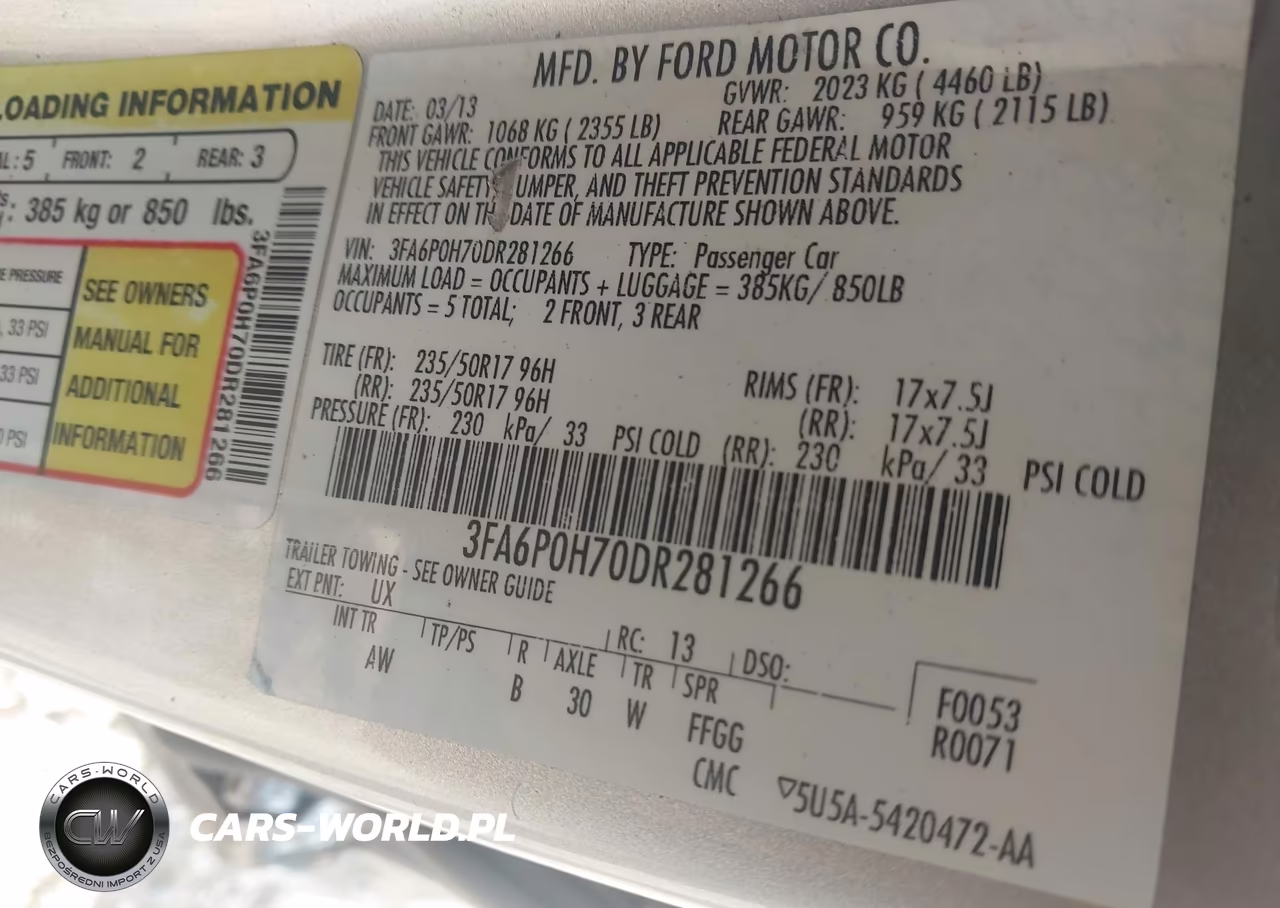2013 Ford Fusion Se VIN:3FA6P0H70DR281266 - 9