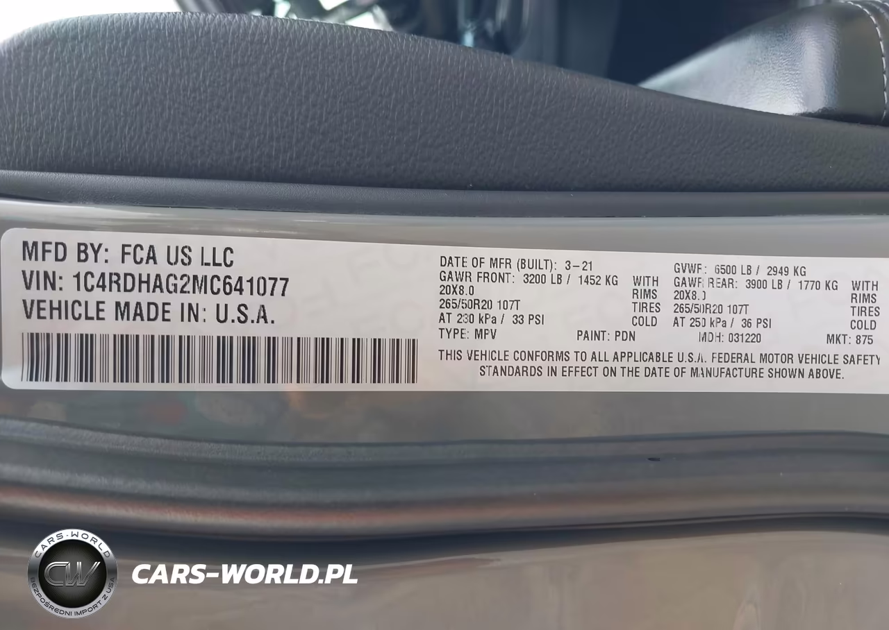 2021 Dodge Durango Sxt Plus Rwd VIN:1C4RDHAG2MC641077 - 9