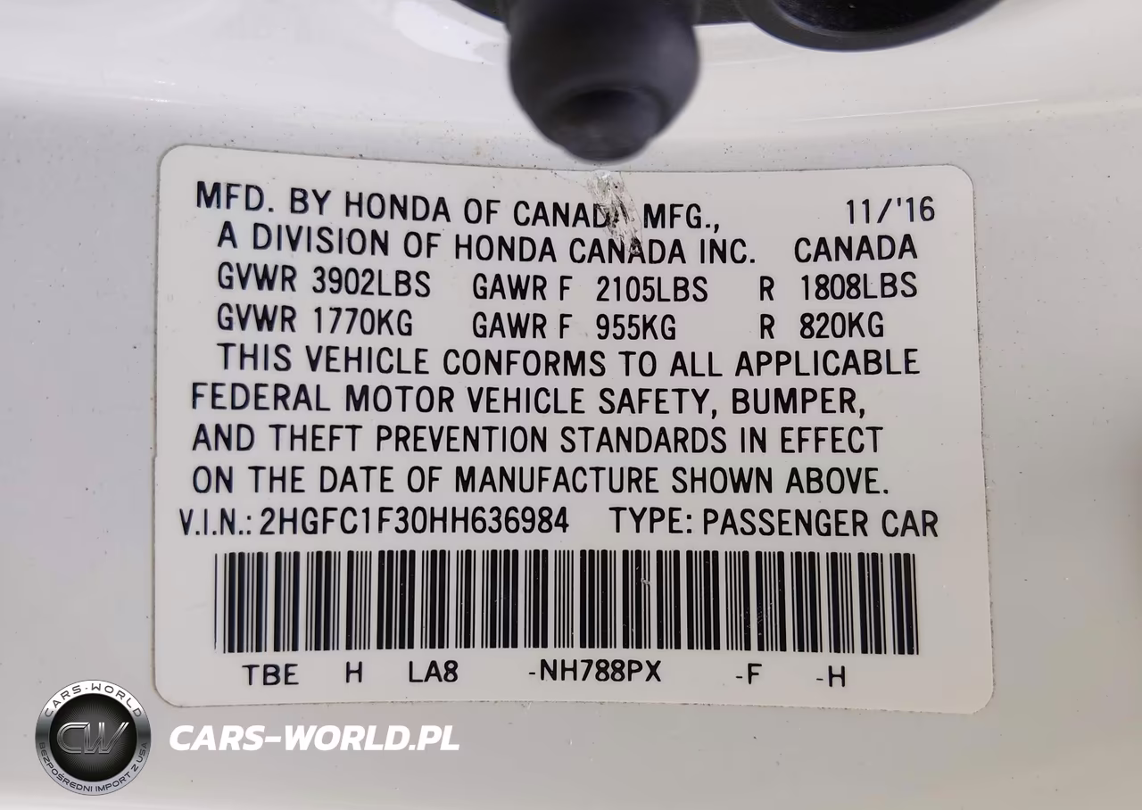 2017 Honda Civic Ex-T VIN:2HGFC1F30HH636984 - 9