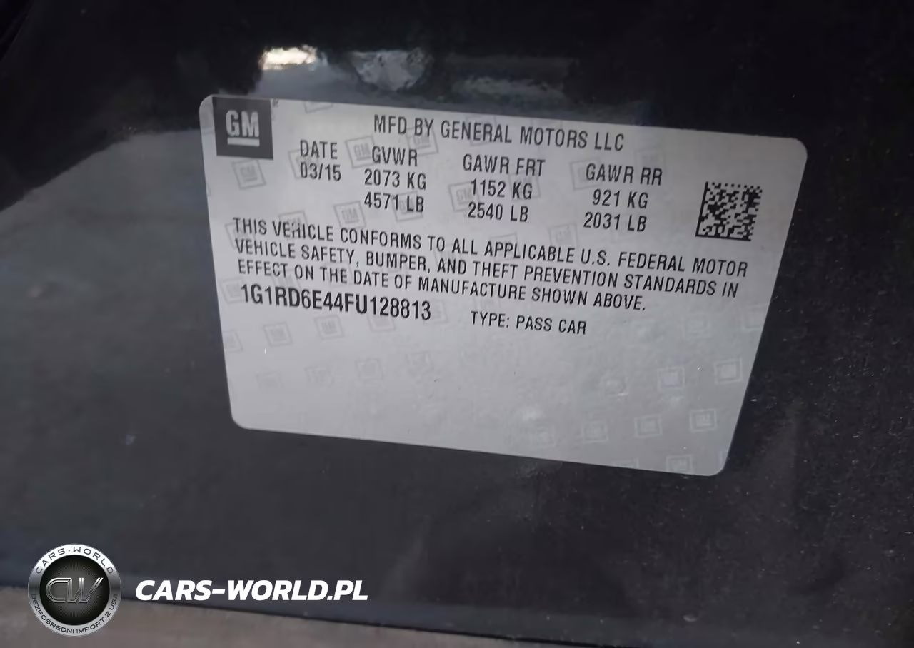2015 Chevrolet Volt VIN:1G1RD6E44FU128813 - 9