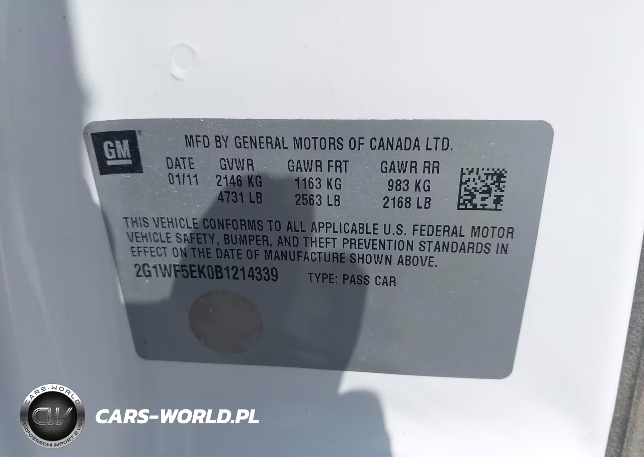 2011 Chevrolet Impala Ls VIN:2G1WF5EK0B1214339 - 9
