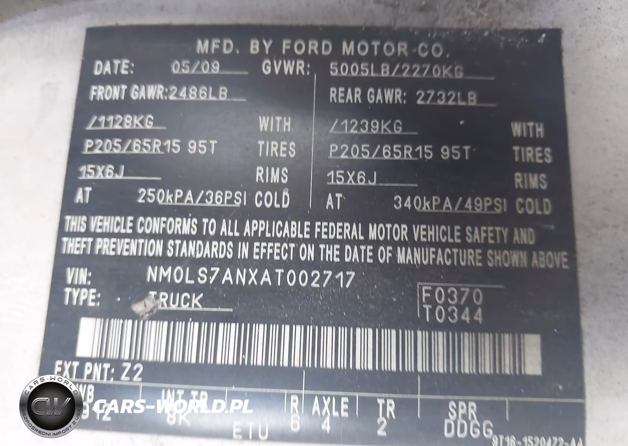 2010 Ford Transit Connect Xl VIN:NM0LS7ANXAT002717 - 9