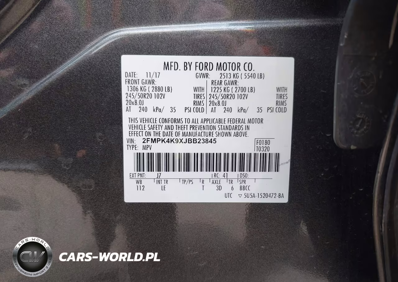 2018 Ford Edge Titanium VIN:2FMPK4K9XJBB23845 - 9