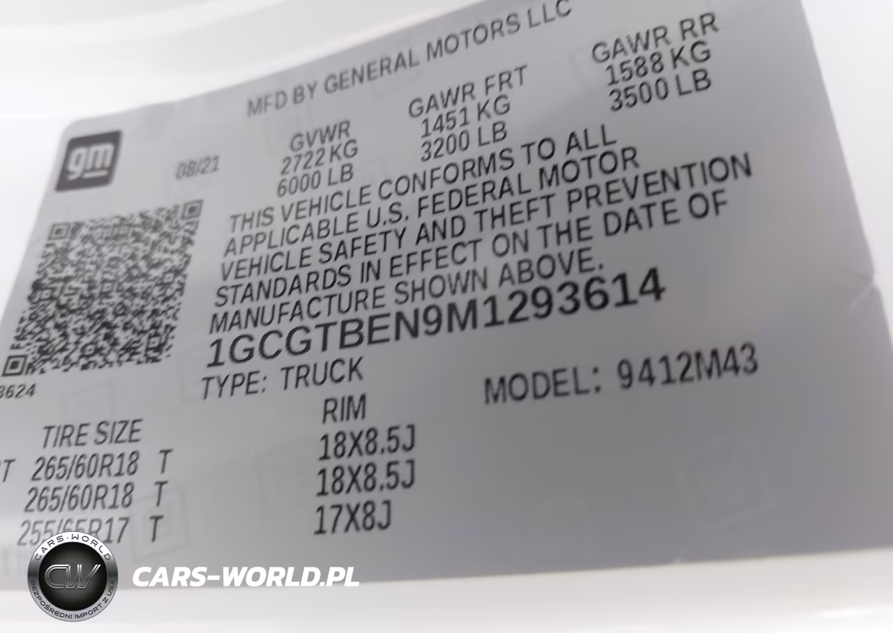 2021 Chevrolet Colorado 4Wd Short Box Wt VIN:1GCGTBEN9M1293614 - 9