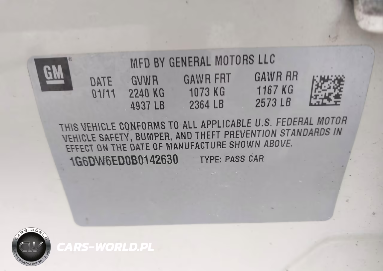 2011 Cadillac Sts Rwd W-1Sb VIN:1G6DW6ED0B0142630 - 9