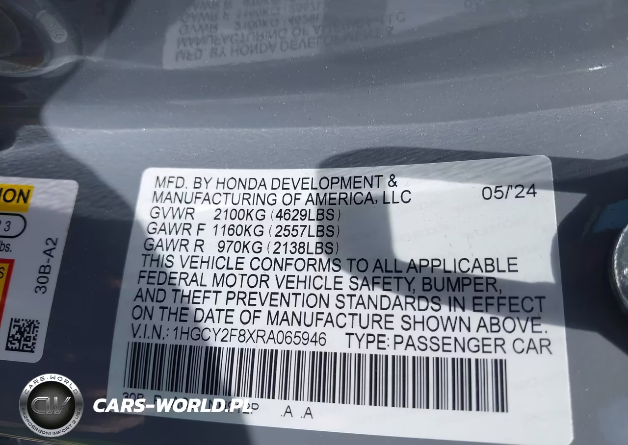 2024 Honda Accord Hybrid Touring VIN:1HGCY2F8XRA065946 - 9