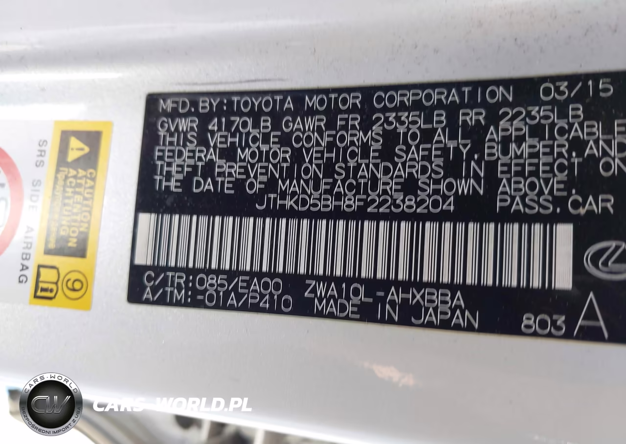2015 Lexus Ct 200H VIN:JTHKD5BH8F2238204 - 9