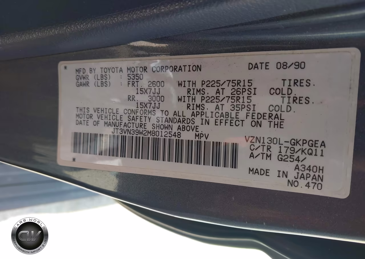 1991 Toyota 4Runner Vn39 Sr5 VIN:JT3VN39W2M8012548 - 9