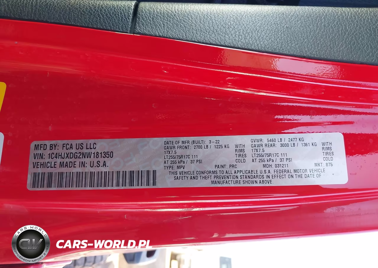2022 Jeep Wrangler Unlimited Willys 4X4 VIN:1C4HJXDG2NW181350 - 9