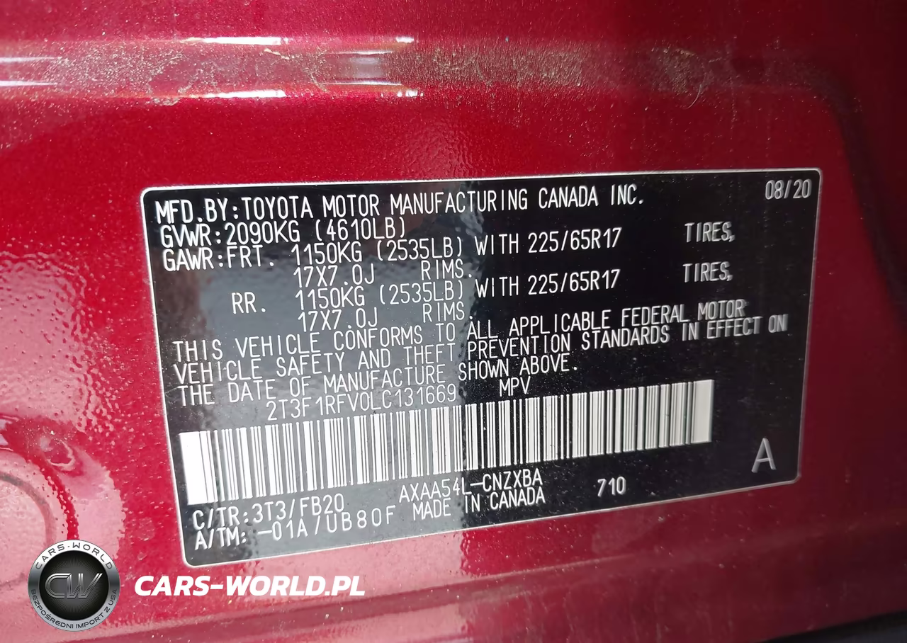 2020 Toyota Rav4 Le VIN:2T3F1RFV0LC131669 - 9