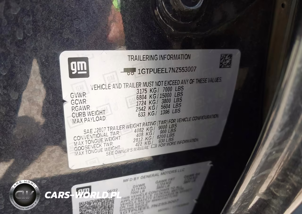 2022 GMC Sierra 1500 4Wd Short Box At4 VIN:1GTPUEEL7NZ553007 - 9