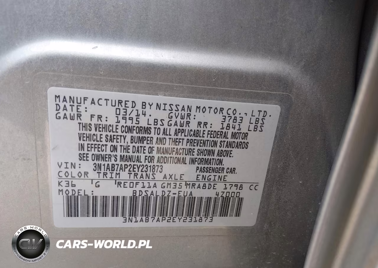 2014 Nissan Sentra Sv VIN:3N1AB7AP2EY231873 - 9
