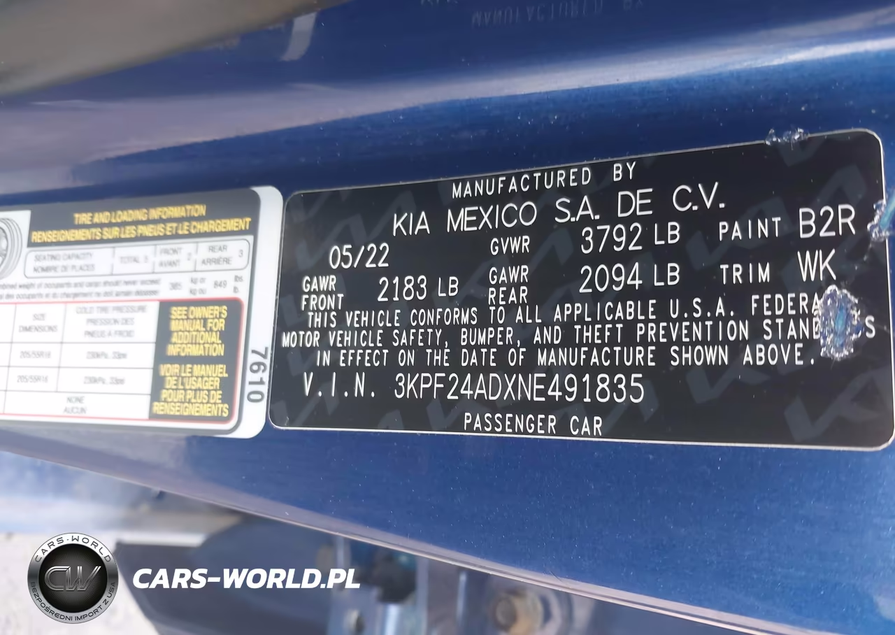 2022 Kia Forte Lxs VIN:3KPF24ADXNE491835 - 9