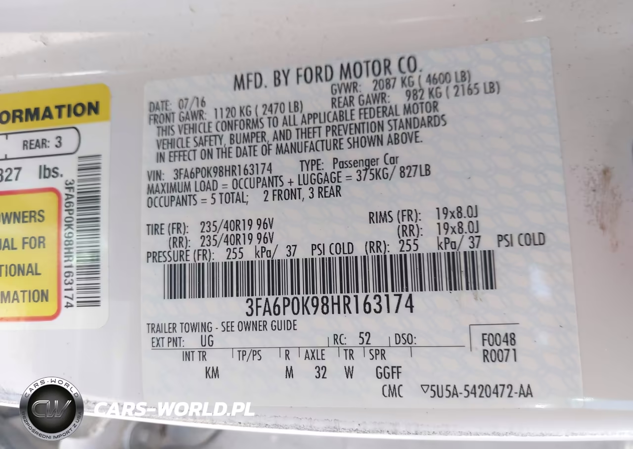2017 Ford Fusion Titanium VIN:3FA6P0K98HR163174 - 9